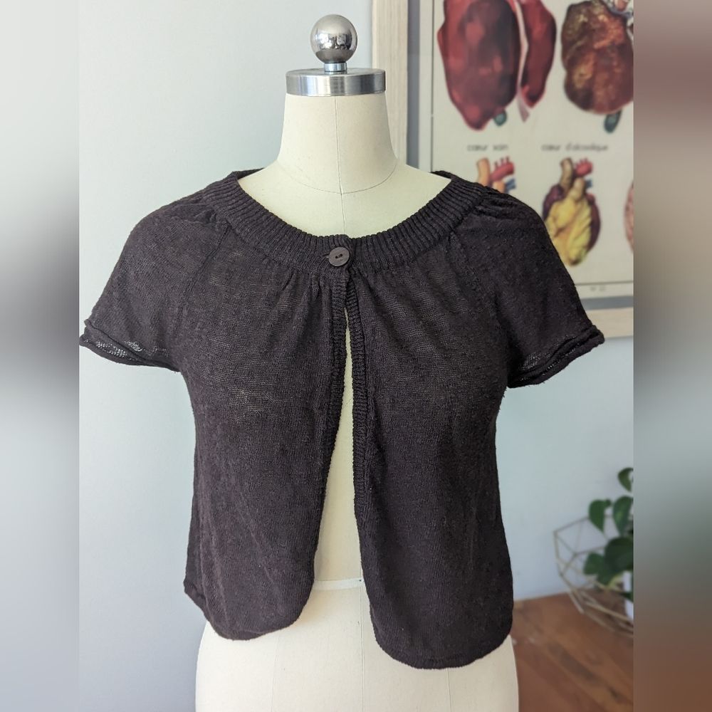 Linen cotton cardigan S